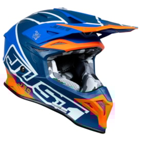 Segunda imagem do produto Capacete Just1 J39 Thruster Azul Laranja