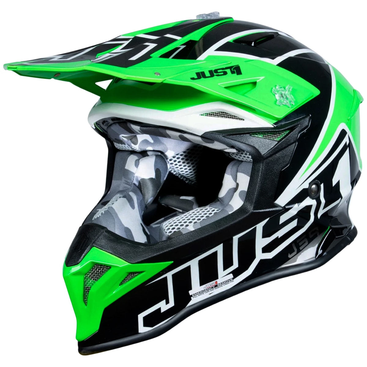 Capacete Just1 J39 Thruster Verde Preto