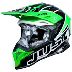 Capacete Just1 J39 Thruster Verde Preto
