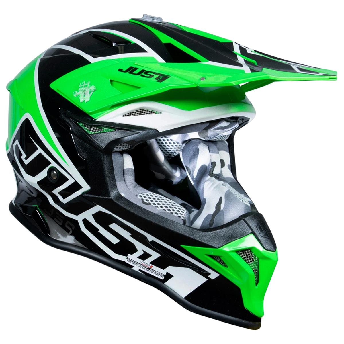Segunda imagem do produto Capacete Just1 J39 Thruster Verde Preto