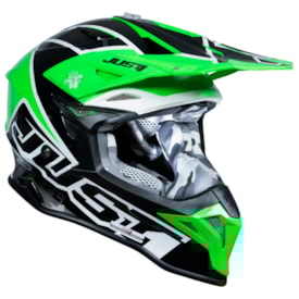 Segunda imagem do produto Capacete Just1 J39 Thruster Verde Preto