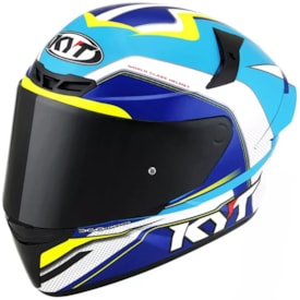 Capacete Kyt Fechado TT Course Grand Prix Branco Azul