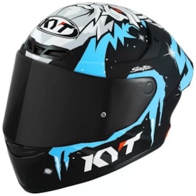 Capacete Kyt Fechado TT Course Masia Winter Test Preto Azul