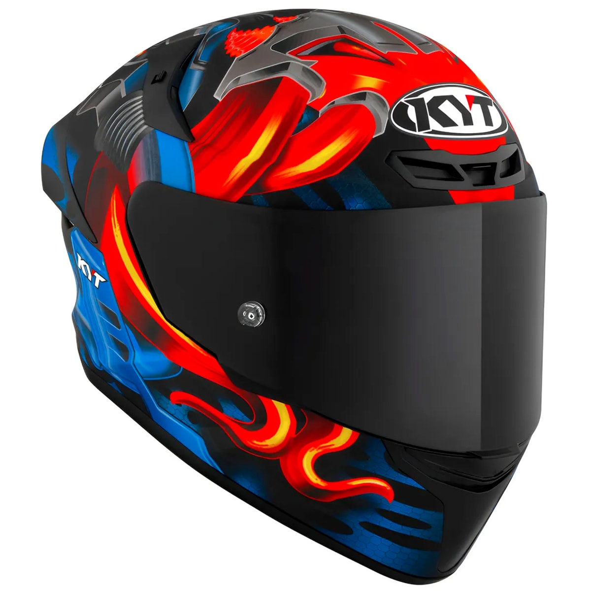 Segunda imagem do produto Capacete KYT TT Course Magnet Preto Vermelho Azul