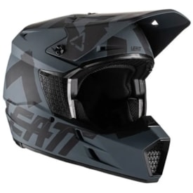 Capacete Leatt Brace Moto 3.5 V22 Cinza Preto