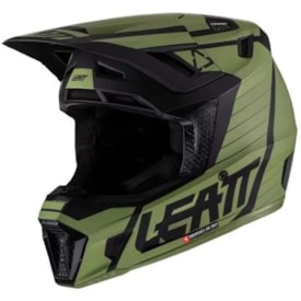 Segunda imagem do produto Capacete Leatt Brace Moto 7.5 V22 Cactus - Brinde Óculos Leatt Velocity 4.5