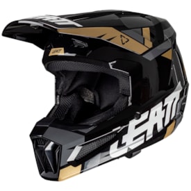 Capacete Leatt Moto 2.5 Preto Dourado