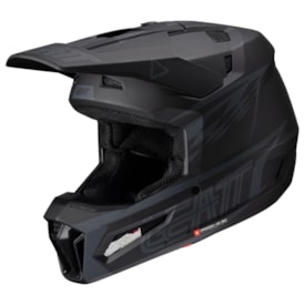 Segunda imagem do produto Capacete Leatt Moto 3.5 + Óculos Vizion 3.5 Preto