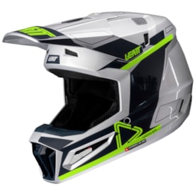Segunda imagem do produto Capacete Leatt Moto 3.5 + Óculos Vizion 3.5 Steel
