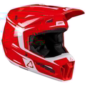Segunda imagem do produto Capacete Leatt Moto 3.5 + Óculos Vizion 3.5 Vermelho