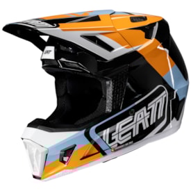 Segunda imagem do produto Capacete Leatt Moto 7.5 + Óculos Velocity 4.5 Laranja