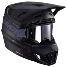 Capacete Leatt Moto 7.5 + Óculos Velocity 4.5 Preto