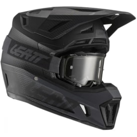 Capacete Leatt Moto 7.5 + Óculos Velocity 4.5 Preto