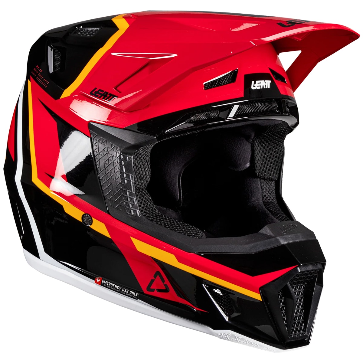 Segunda imagem do produto Capacete Leatt Moto 7.5 + Óculos Velocity 4.5 Vermelho Preto