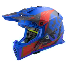 Capacete Ls2 Fast Evo Mx437 Alpha Azul