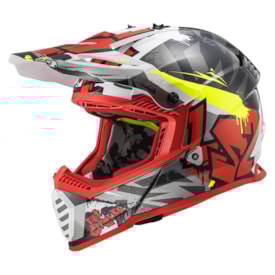 Capacete Ls2 Fast Evo Mx437 Crusher Vermelho