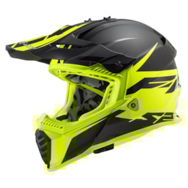 Capacete Ls2 Fast Evo Mx437 Roar Amarelo Fluor