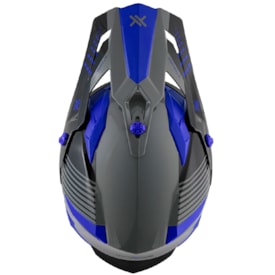 Segunda imagem do produto Capacete Mattos Racing Atomic Azul Cinza
