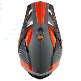 Segunda imagem do produto Capacete Mattos Racing Atomic Laranja Cinza