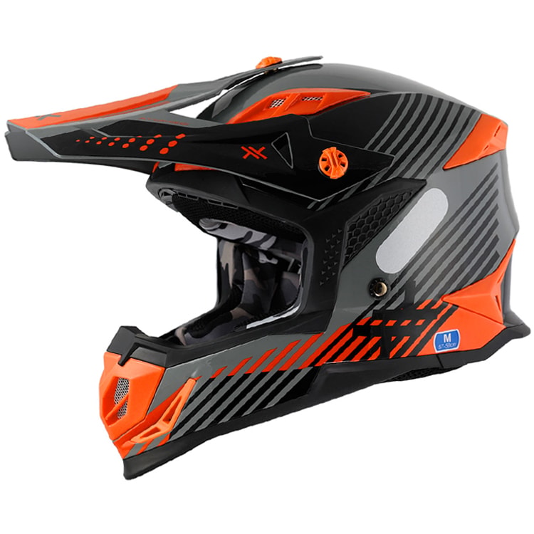 Capacete Mattos Racing Atomic Laranja Cinza