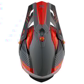 Segunda imagem do produto Capacete Mattos Racing Atomic Vermelho Cinza