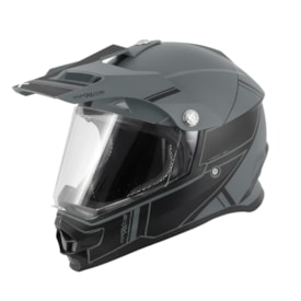 Capacete Mattos Ttr Com Viseira Preto Cinza