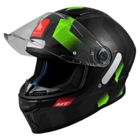 Segunda imagem do produto Capacete MT Stinger 2 Asphalt C3 Fosco Preto Verde