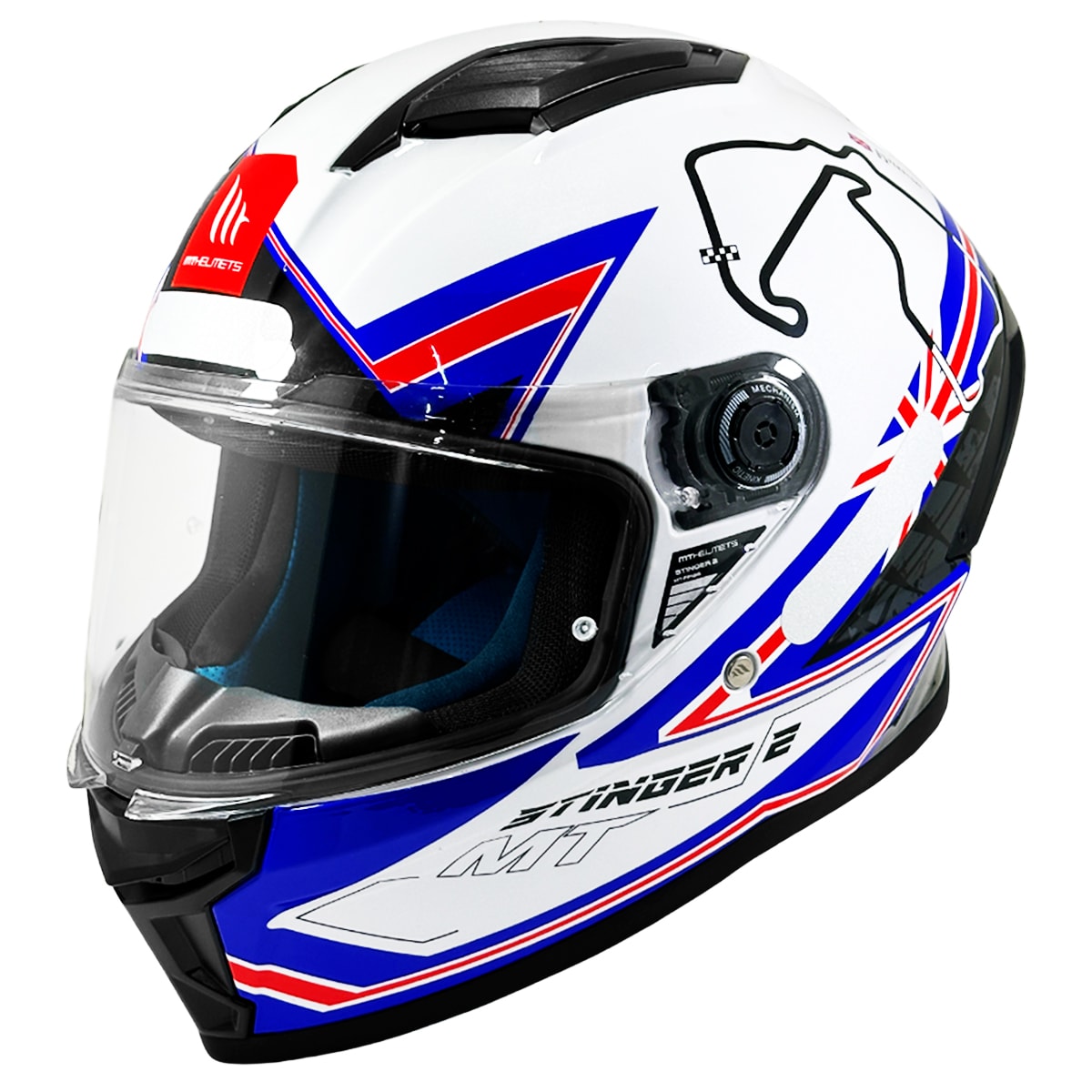 Capacete MT Stinger 2 Grand Prix UK Silvestrone