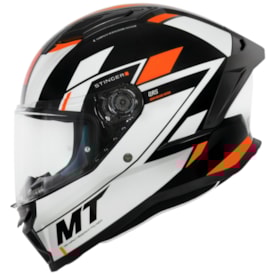 Segunda imagem do produto Capacete MT Stinger 2 Zivze B3 Branco Laranja