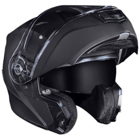 Segunda imagem do produto Capacete Norisk Escamoteável Motion Preto Fosco com Óculos Interno