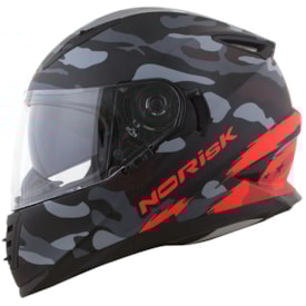 Capacete Norisk Ff302 Soul Destroyer Camo Vermelho