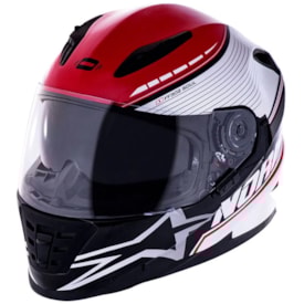 Segunda imagem do produto Capacete Norisk Ff302 Soul Grand Prix Japan Preto Branco Vermelho
