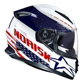 Segunda imagem do produto Capacete Norisk Ff302 Soul Grand Prix Usa Azul Branco