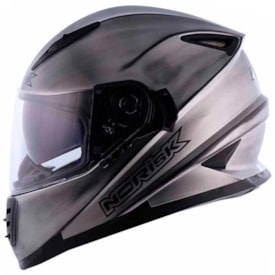 Capacete Norisk Ff302 Soul Iron Chrome Cinza