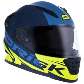 Segunda imagem do produto Capacete Norisk Ff302 Soul Manty Azul Amarelo