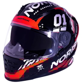 Capacete Norisk Ff302 Soul Tokyo Preto Vermelho