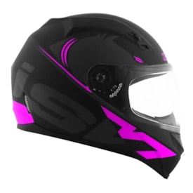 Segunda imagem do produto Capacete Norisk Razor Squalo Preto Rosa