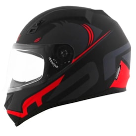 Capacete Norisk Razor Squalo Preto Vermelho