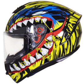 Capacete Norisk Supra Hungry Amarelo Azul