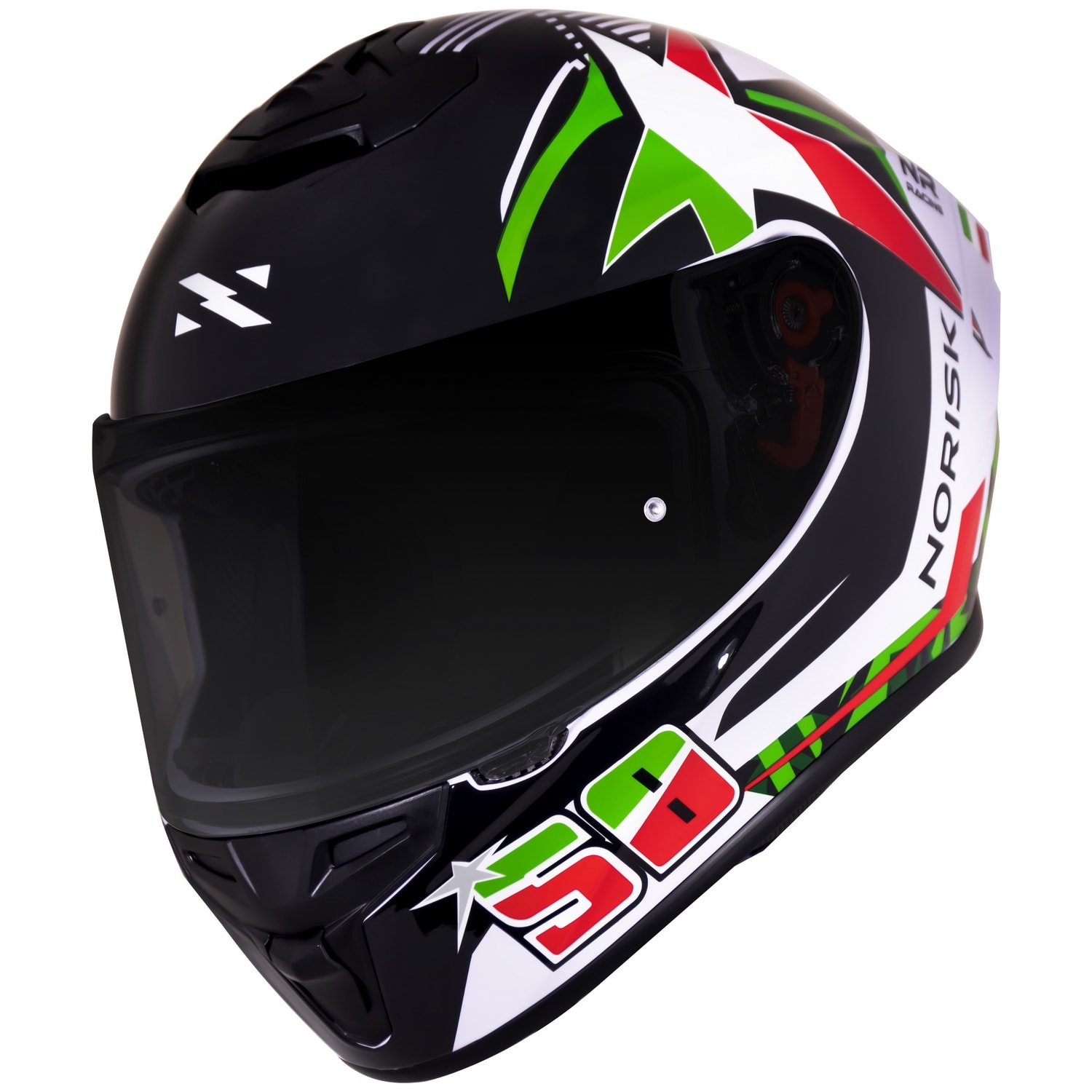 Capacete Norisk Supra Lap Italy Branco Preto