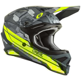 Segunda imagem do produto Capacete Oneal 3 Series Camo Cinza Amarelo