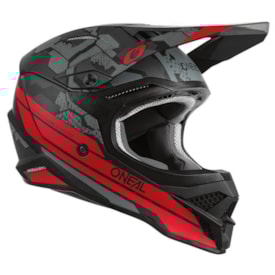 Segunda imagem do produto Capacete Oneal 3 Series Camo Preto Vermelho