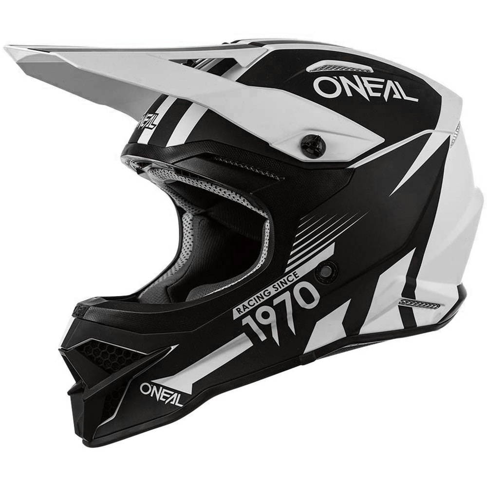Capacete Oneal 3 Series Interceptor Preto Branco Capacete Oneal 3 Series Interceptor Preto Branco