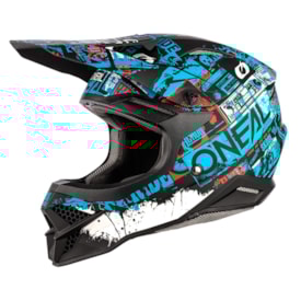 Capacete Oneal 3s 2.0 Ride Preto Azul