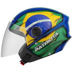 Segunda imagem do produto Capacete Protork Aberto New Liberty 3 Patriota Verde Azul