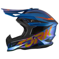 Capacete Protork Fast 788 Azul Laranja