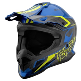 Segunda imagem do produto Capacete Protork Fast Brave Azul Amarelo