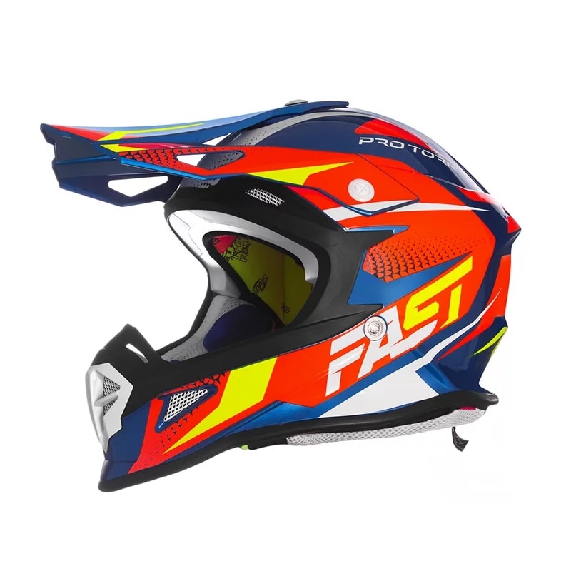 Capacete Protork Fast Fantasy Azul Laranja Capacete Protork Fast Fantasy Azul Laranja