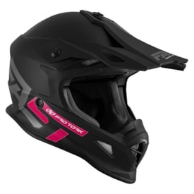Capacete Protork Fast Solid Preto Rosa