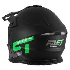 Segunda imagem do produto Capacete Protork Fast Solid Preto Verde
